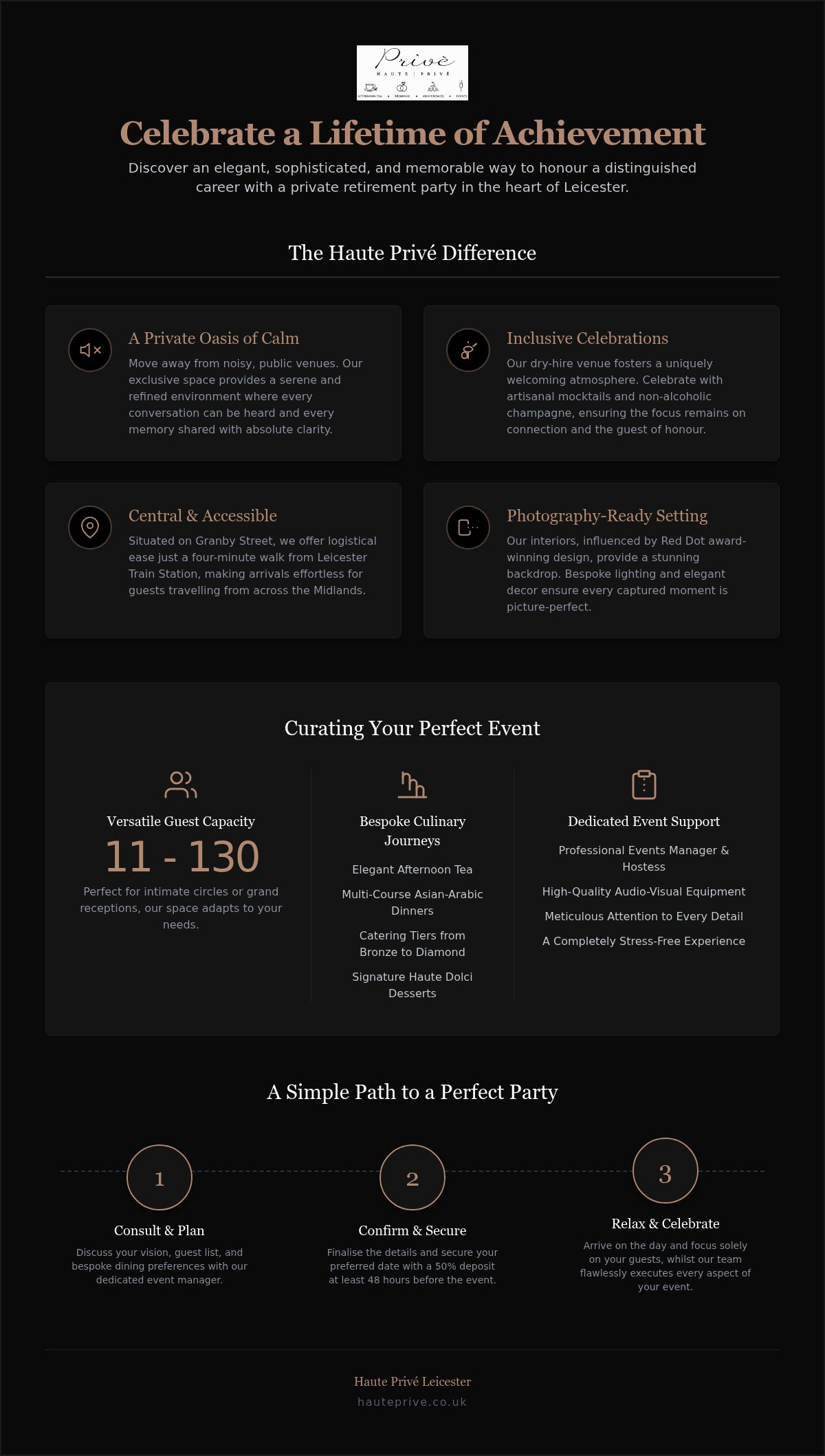 Retirement Party Venue Leicester: Hosting a Sophisticated Milestone Celebration